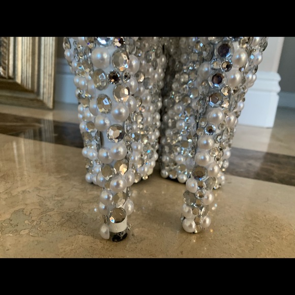 Pleaser Blinged Out Heels Size 6 - Picture 6 of 8
